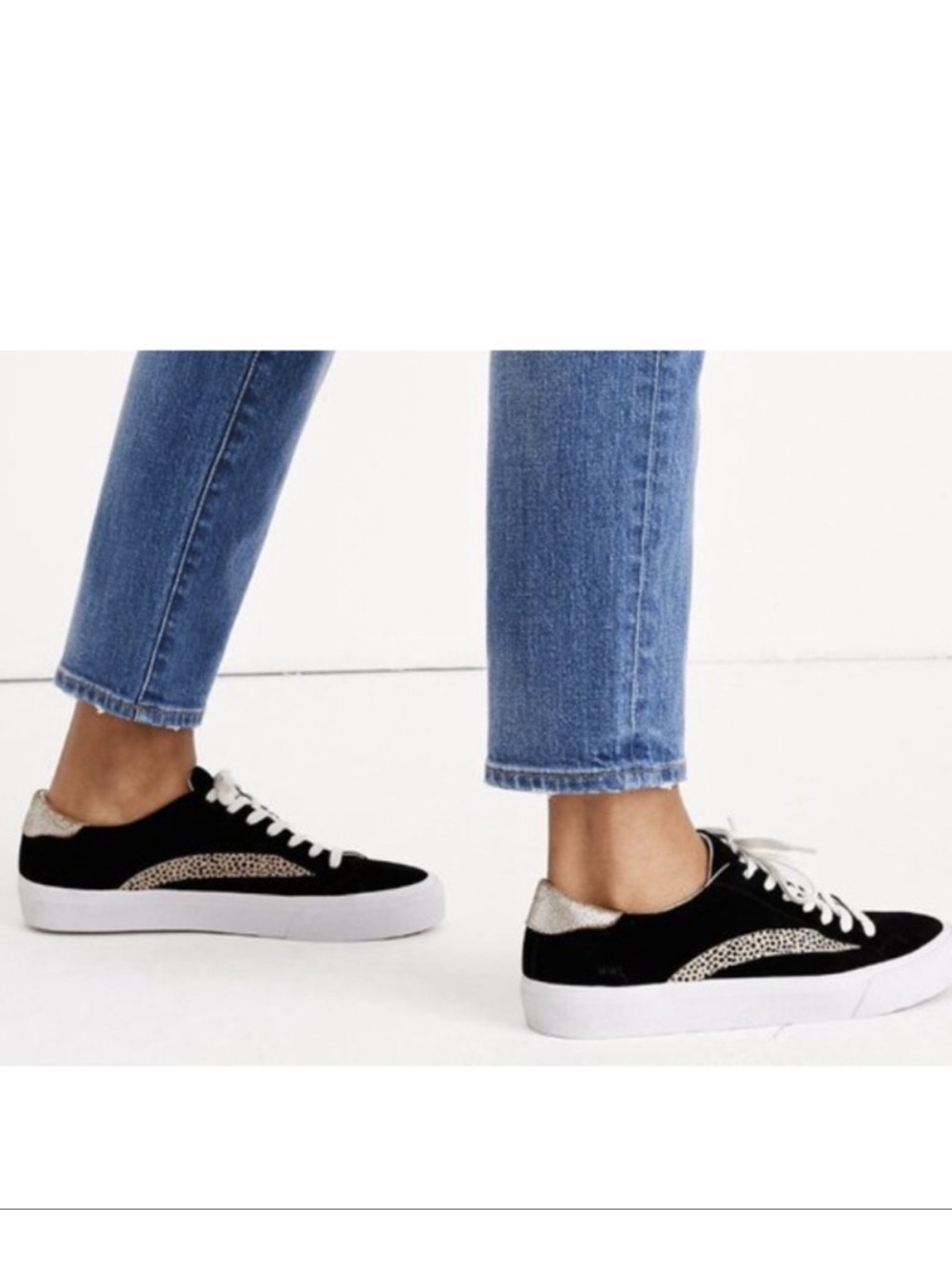 Madewell Sidewalk Low-Top Sneakers in Spot Dot Calf Hair